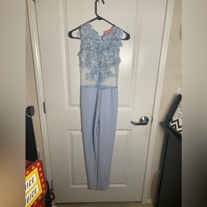 Gorgeous Sexy Blue Lace Jumpsuit